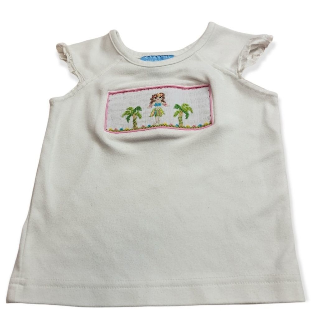 Anavini Smocked Hula Dancer shirt 4T